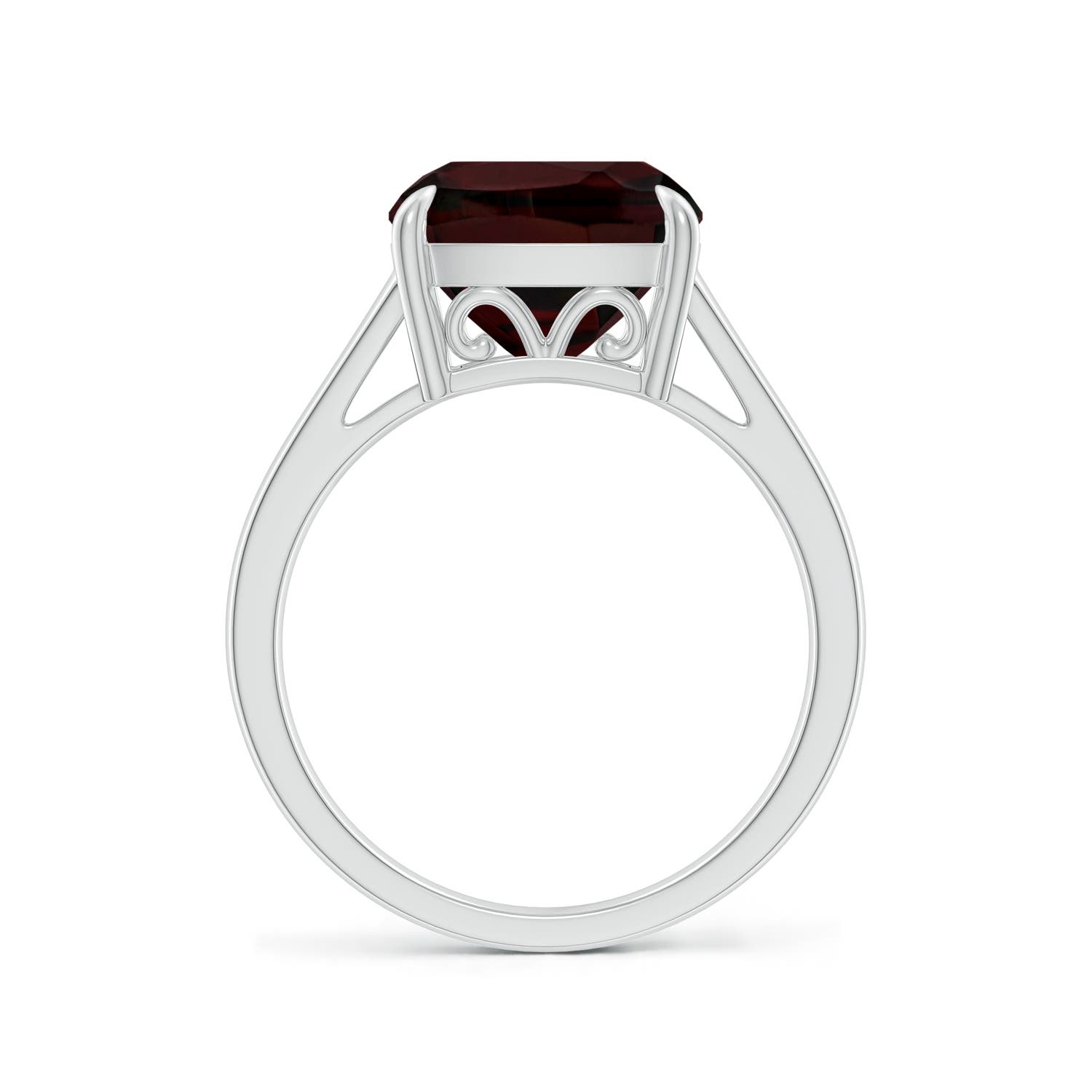 A - Garnet / 4.2 CT / 14 KT White Gold