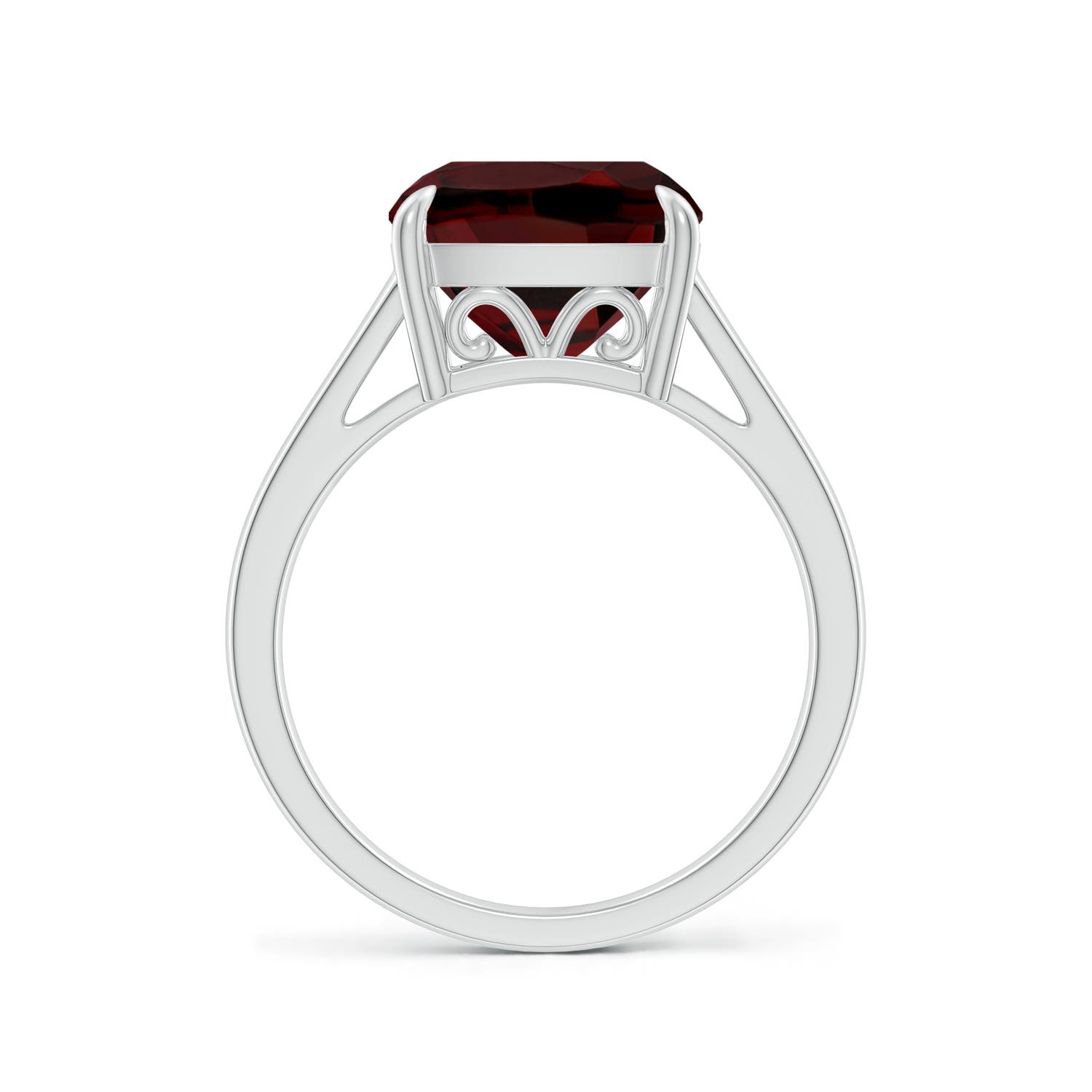 AAA - Garnet / 4.2 CT / 14 KT White Gold