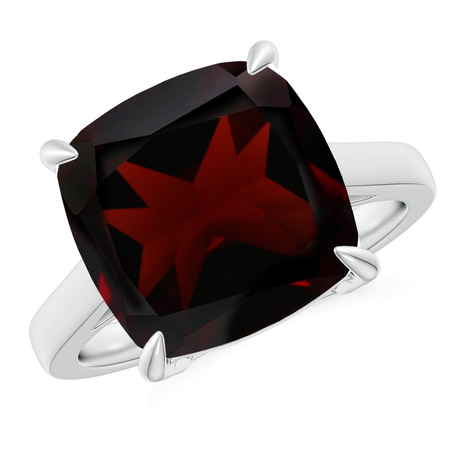 A - Garnet / 8 CT / 14 KT White Gold