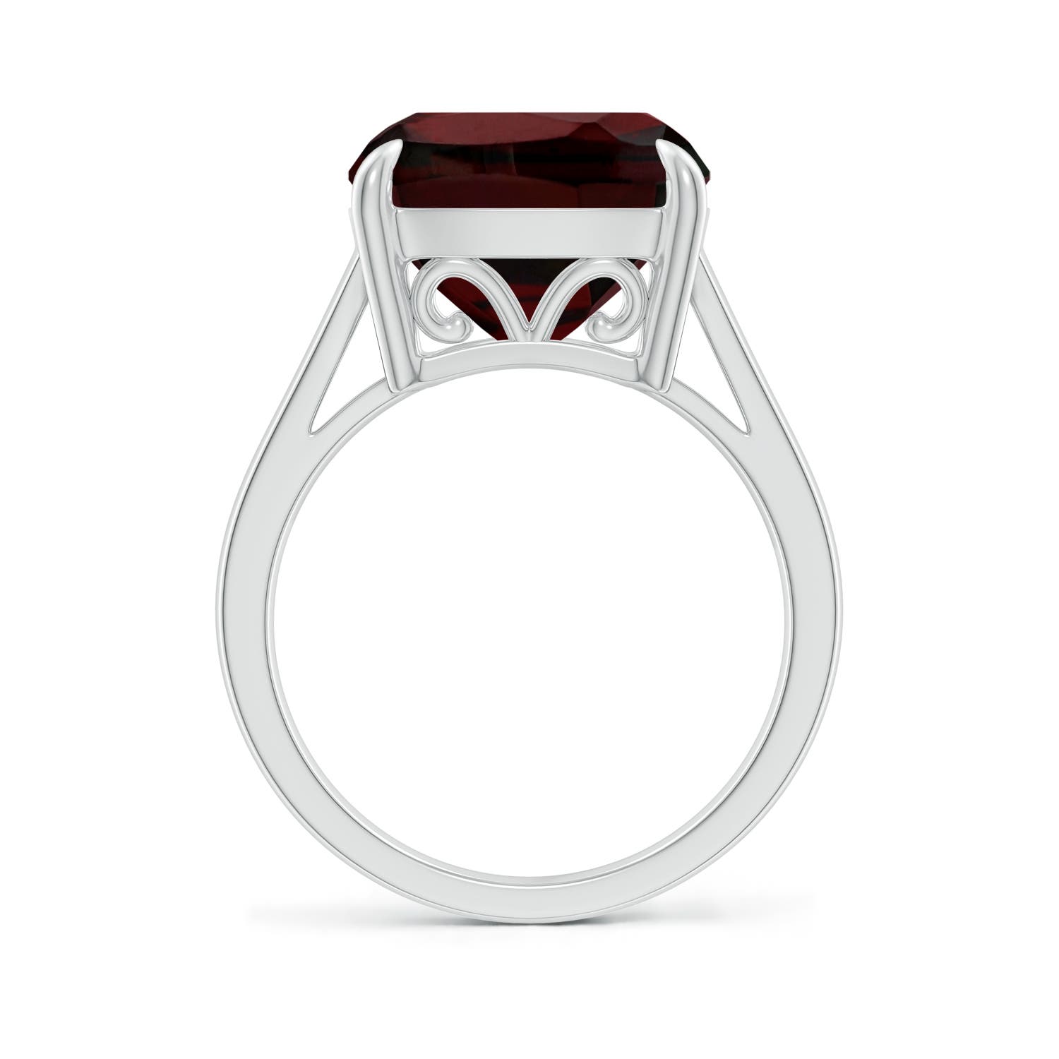 AA - Garnet / 8 CT / 14 KT White Gold