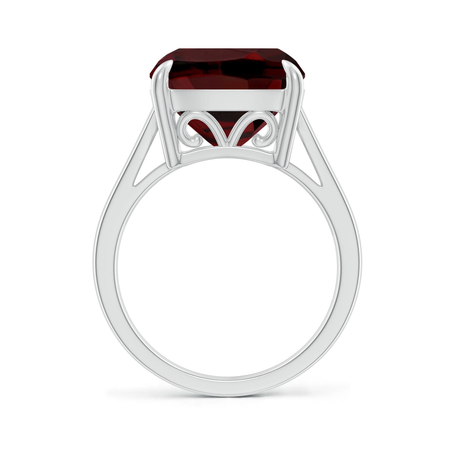 AAA - Garnet / 8 CT / 14 KT White Gold