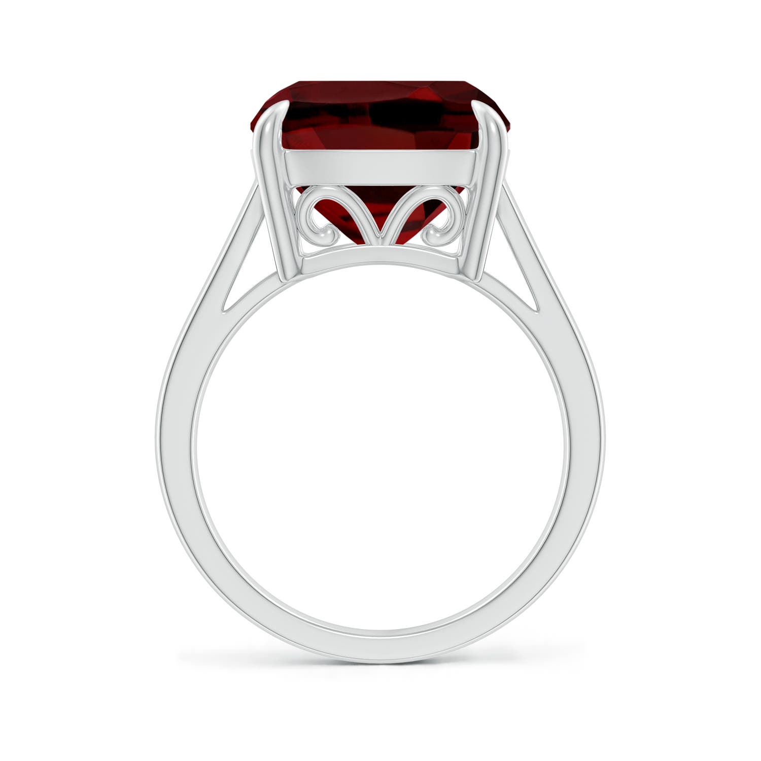 AAAA - Garnet / 8 CT / 14 KT White Gold