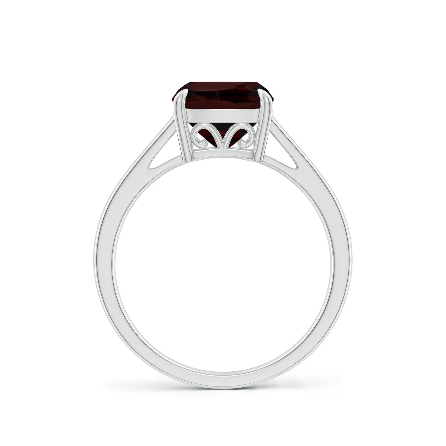 A - Garnet / 2.5 CT / 14 KT White Gold