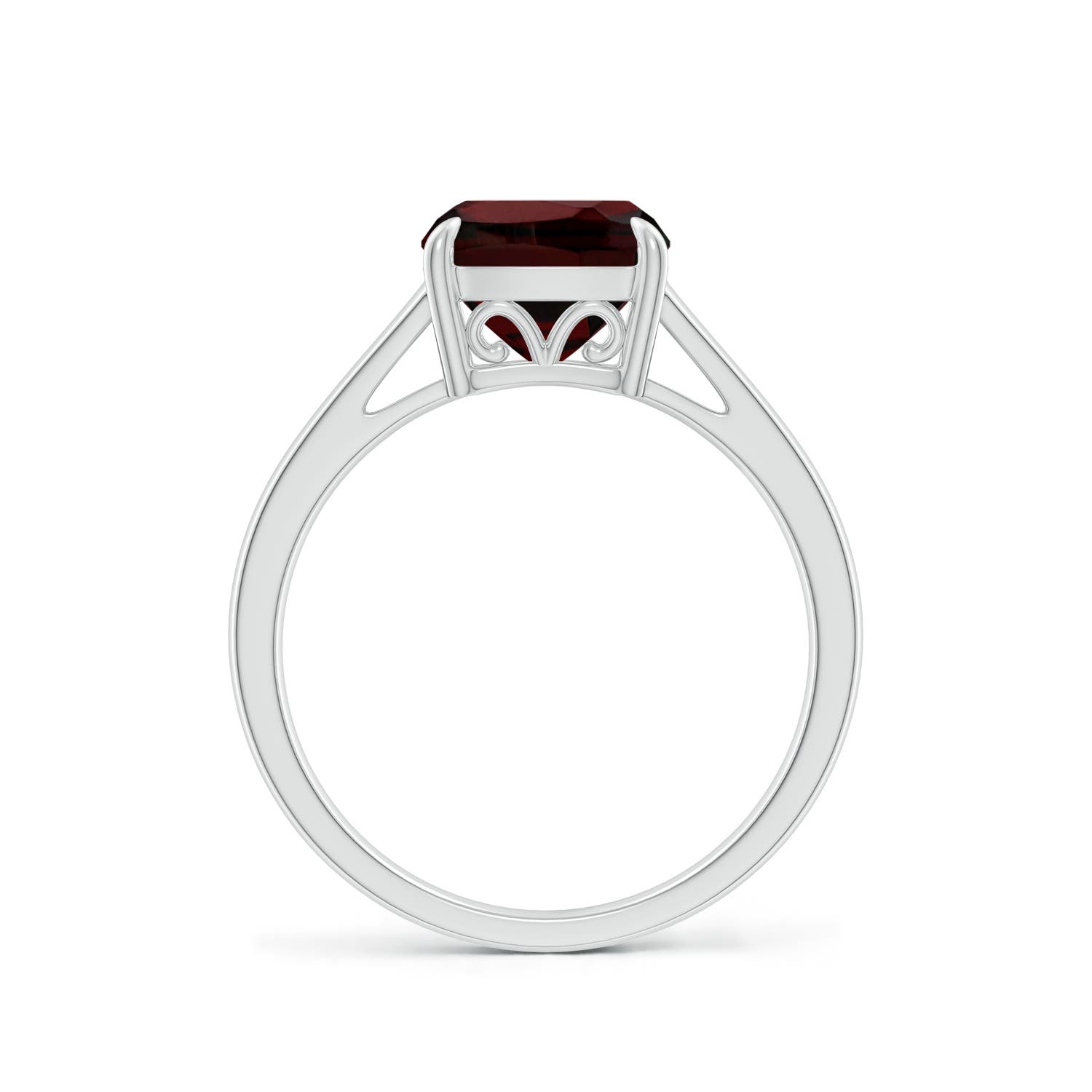 AA - Garnet / 2.5 CT / 14 KT White Gold