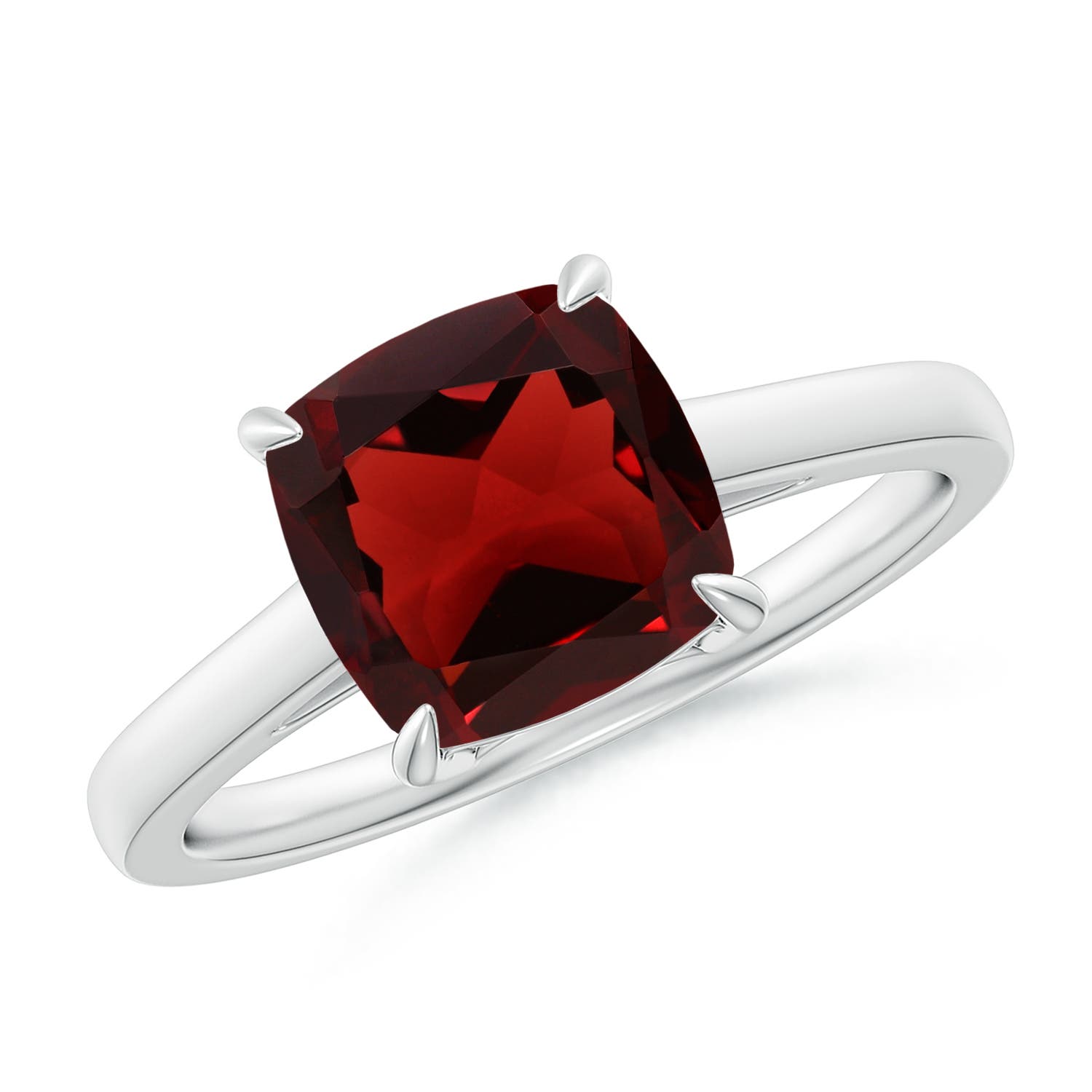 AAA - Garnet / 2.5 CT / 14 KT White Gold