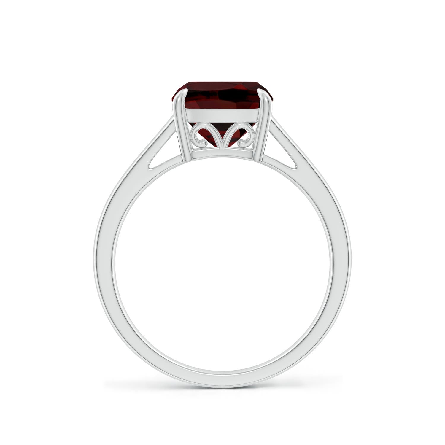 AAA - Garnet / 2.5 CT / 14 KT White Gold