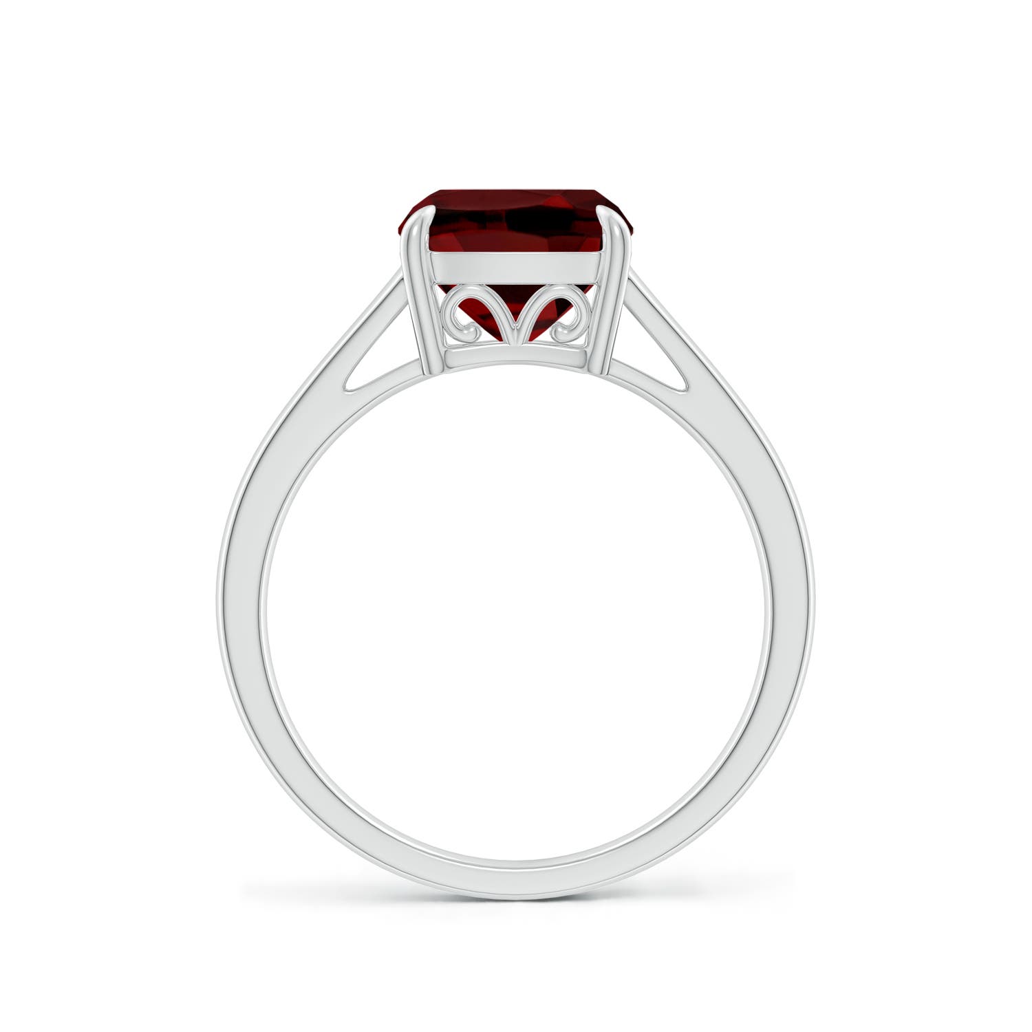 AAAA - Garnet / 2.5 CT / 14 KT White Gold