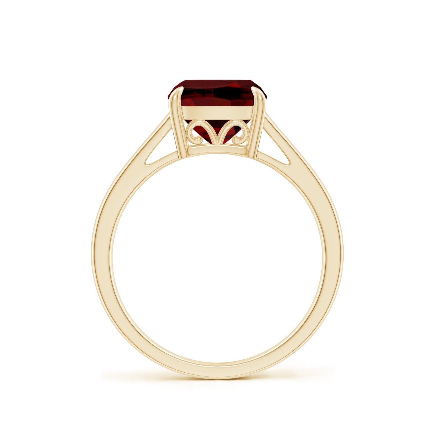 AAAA - Garnet / 2.5 CT / 14 KT Yellow Gold