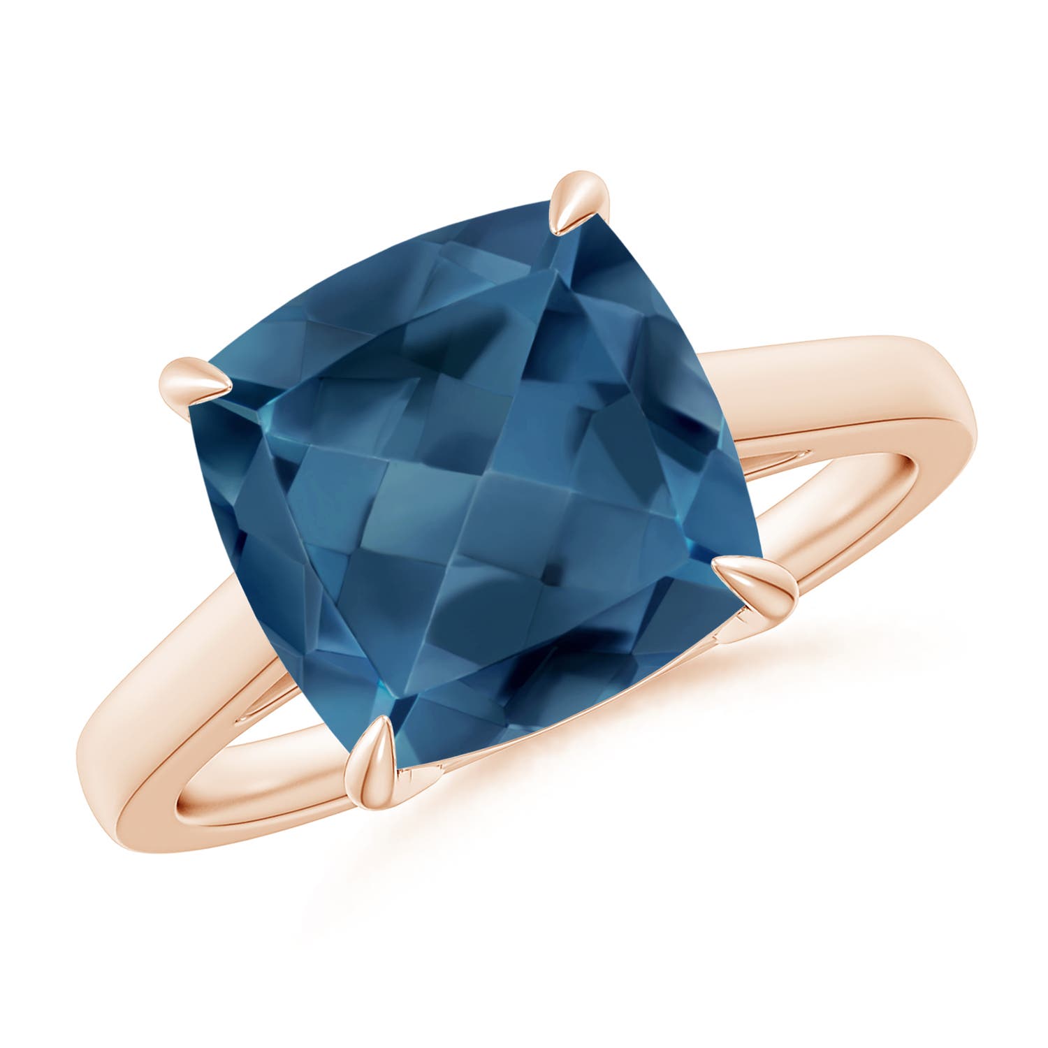 A - London Blue Topaz / 5.15 CT / 14 KT Rose Gold