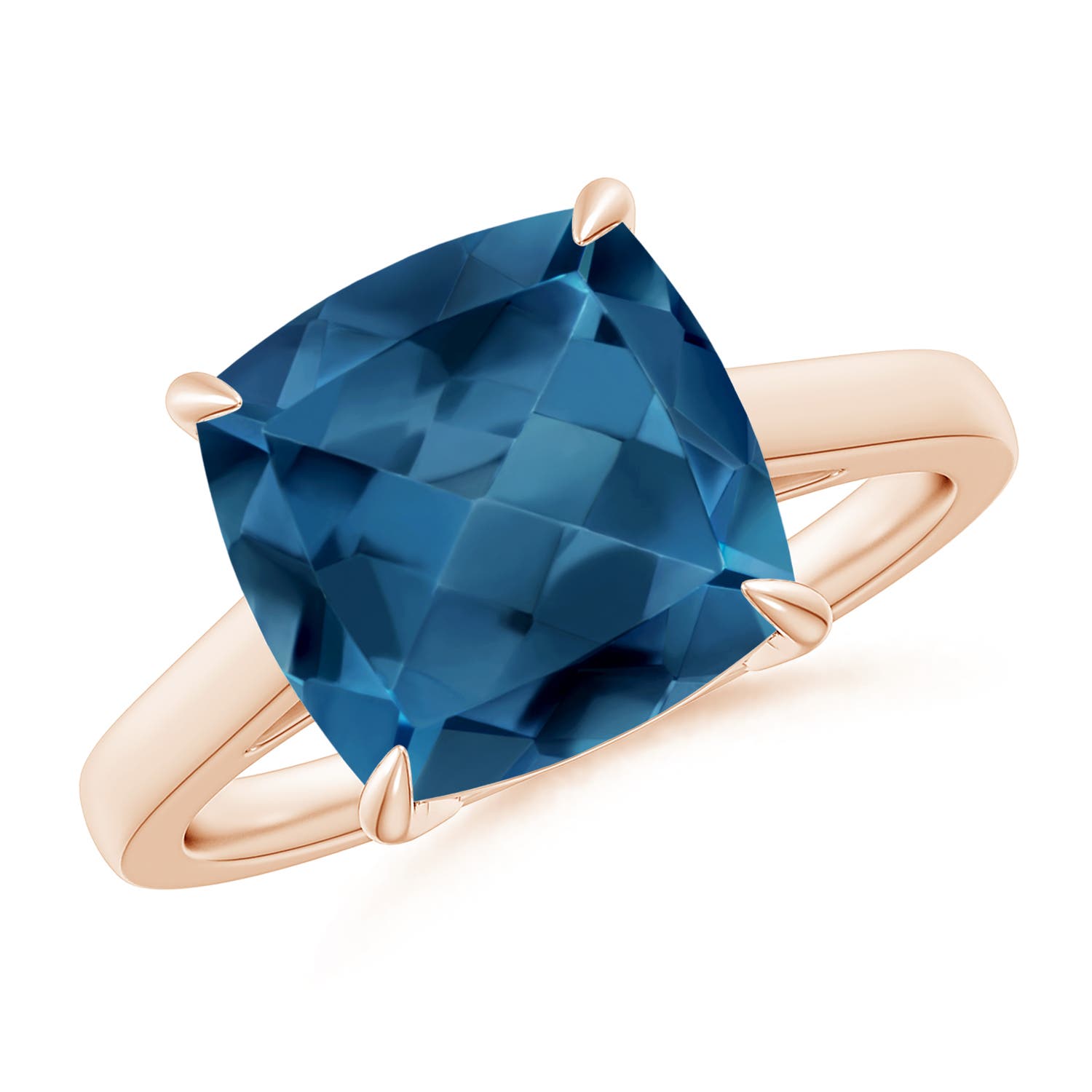 AA - London Blue Topaz / 5.15 CT / 14 KT Rose Gold