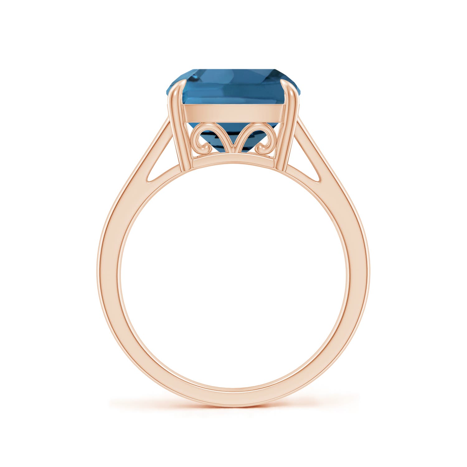 AA - London Blue Topaz / 5.15 CT / 14 KT Rose Gold