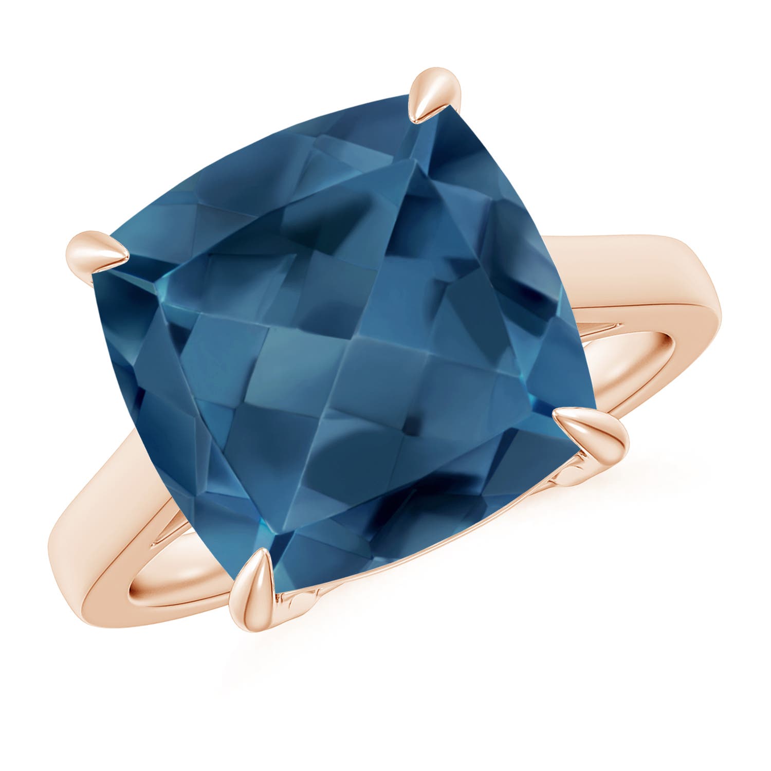 A - London Blue Topaz / 8 CT / 14 KT Rose Gold