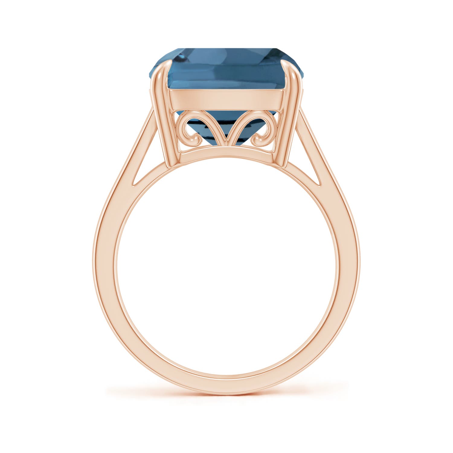 A - London Blue Topaz / 8 CT / 14 KT Rose Gold