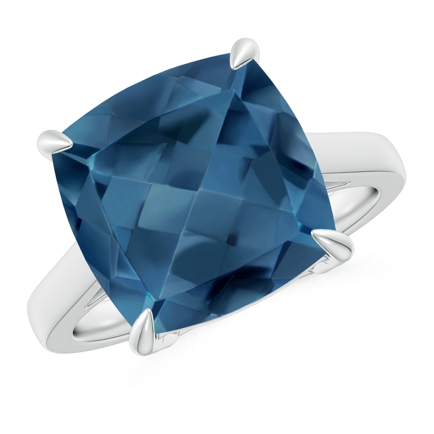 A - London Blue Topaz / 8 CT / 14 KT White Gold