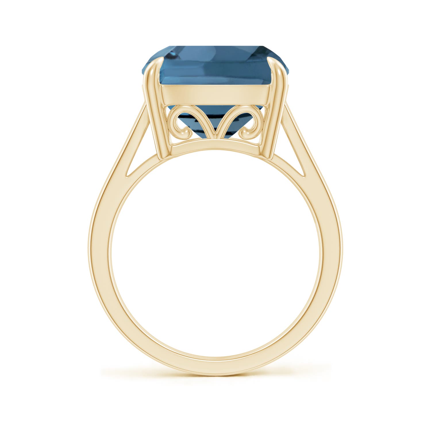 A - London Blue Topaz / 8 CT / 14 KT Yellow Gold