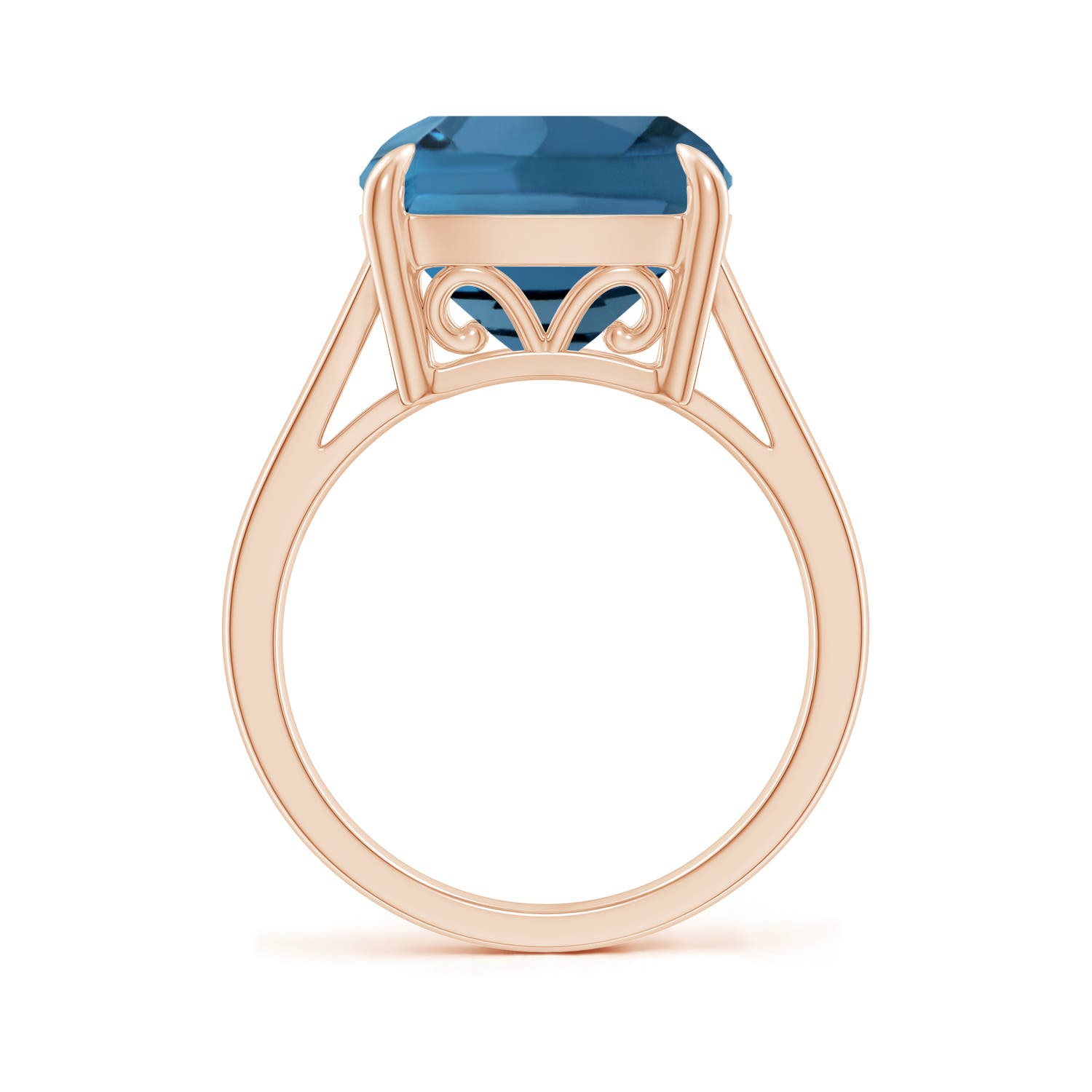 AA - London Blue Topaz / 8 CT / 14 KT Rose Gold