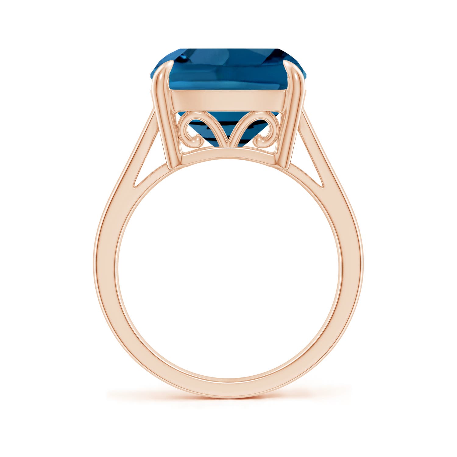 AAA - London Blue Topaz / 8 CT / 14 KT Rose Gold