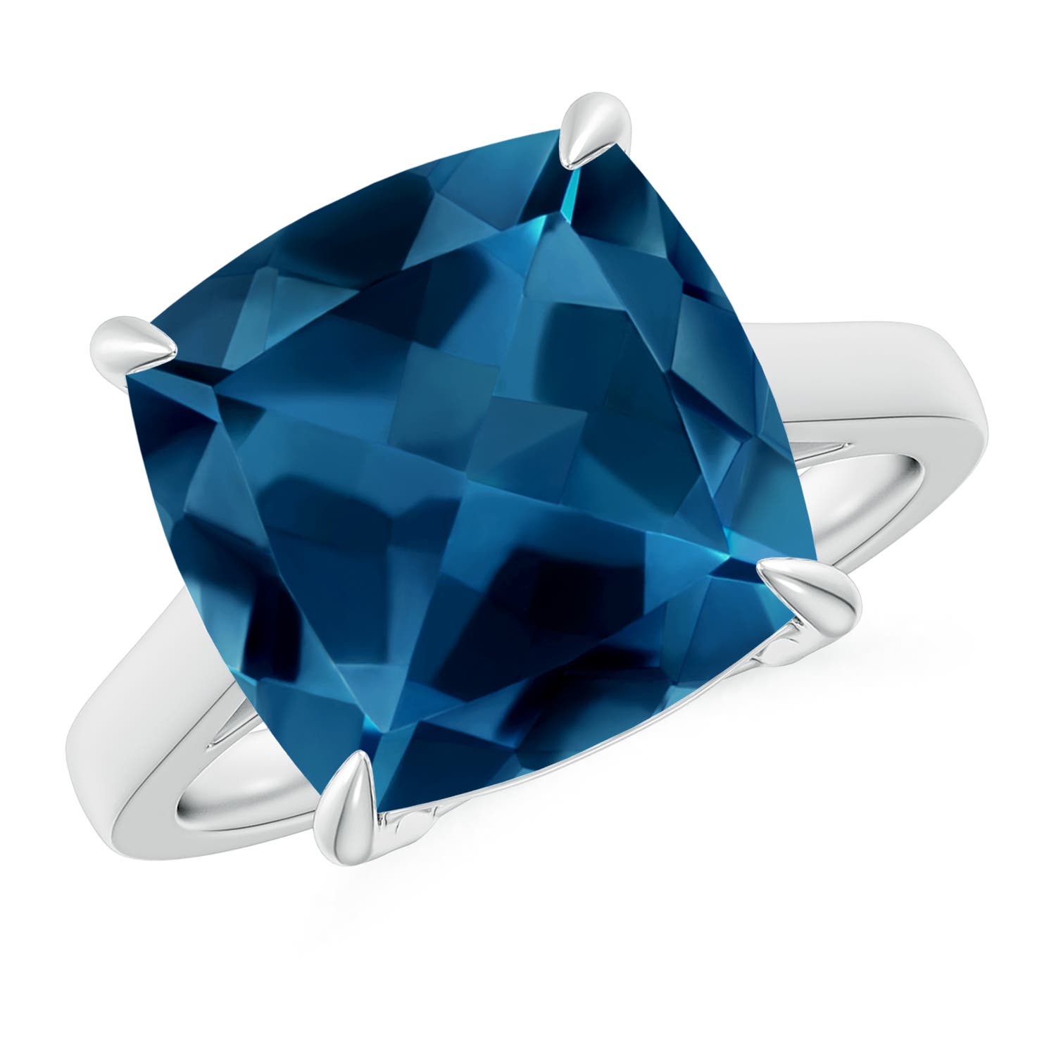 AAA - London Blue Topaz / 8 CT / 14 KT White Gold