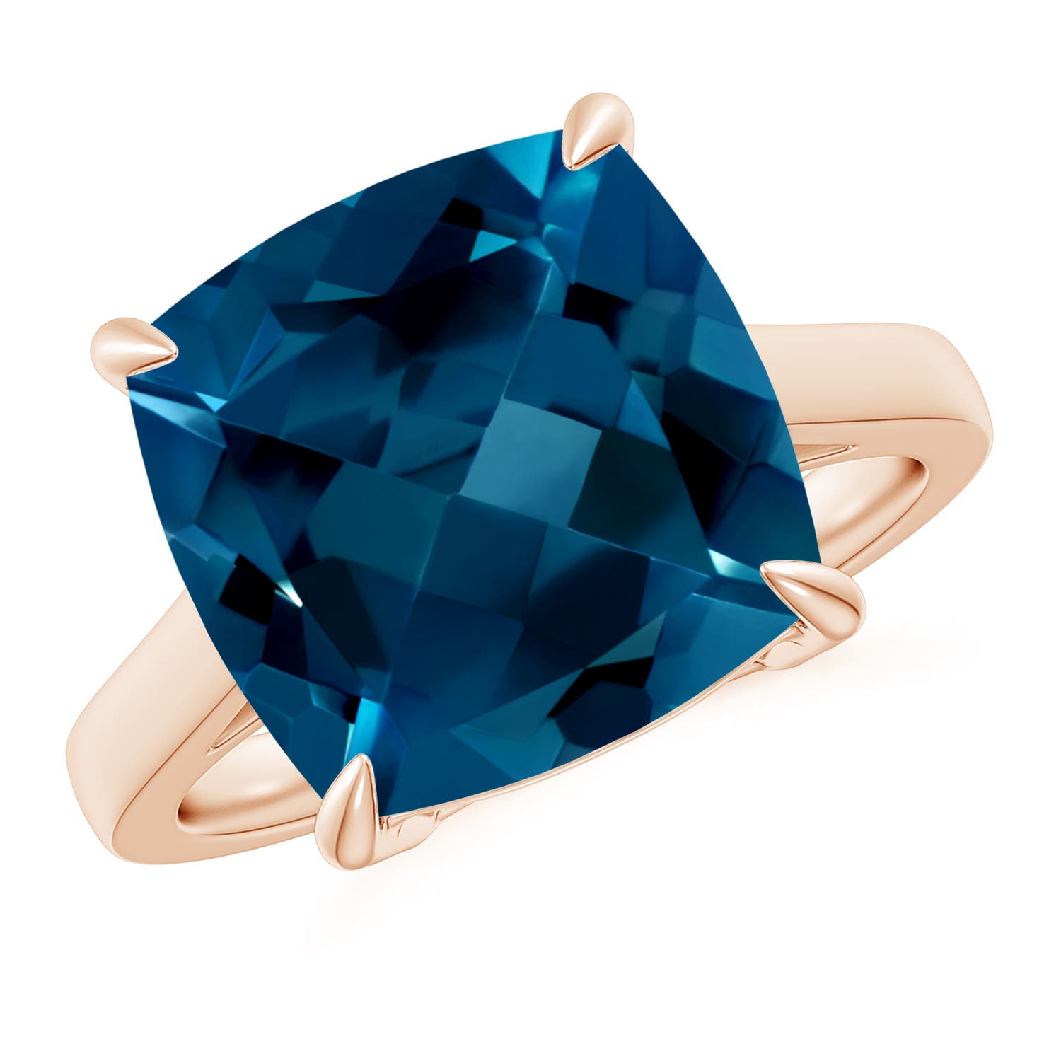 AAAA - London Blue Topaz / 8 CT / 14 KT Rose Gold