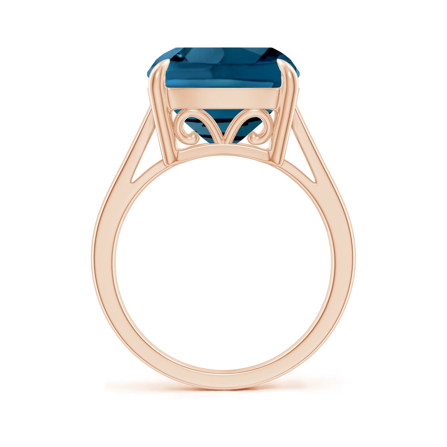 AAAA - London Blue Topaz / 8 CT / 14 KT Rose Gold