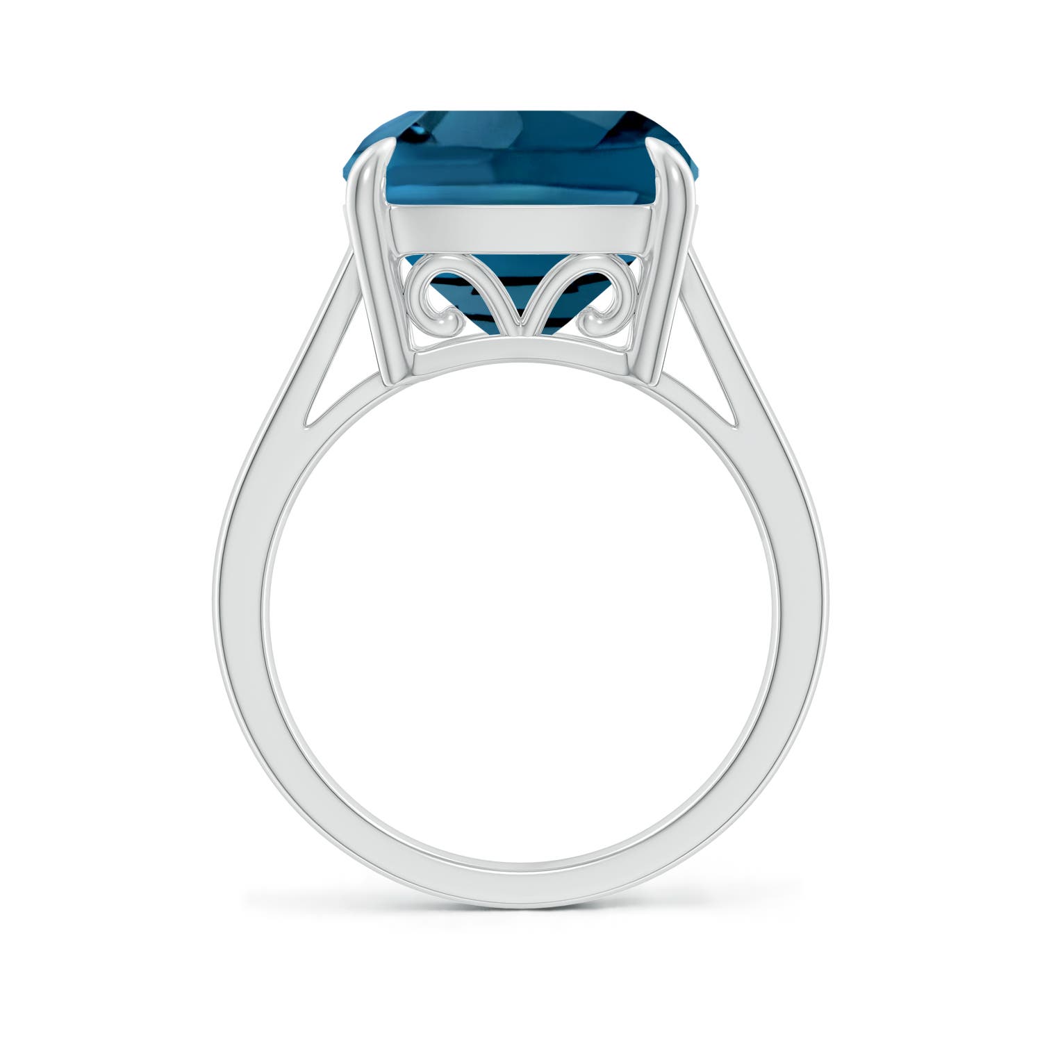 AAAA - London Blue Topaz / 8 CT / 14 KT White Gold