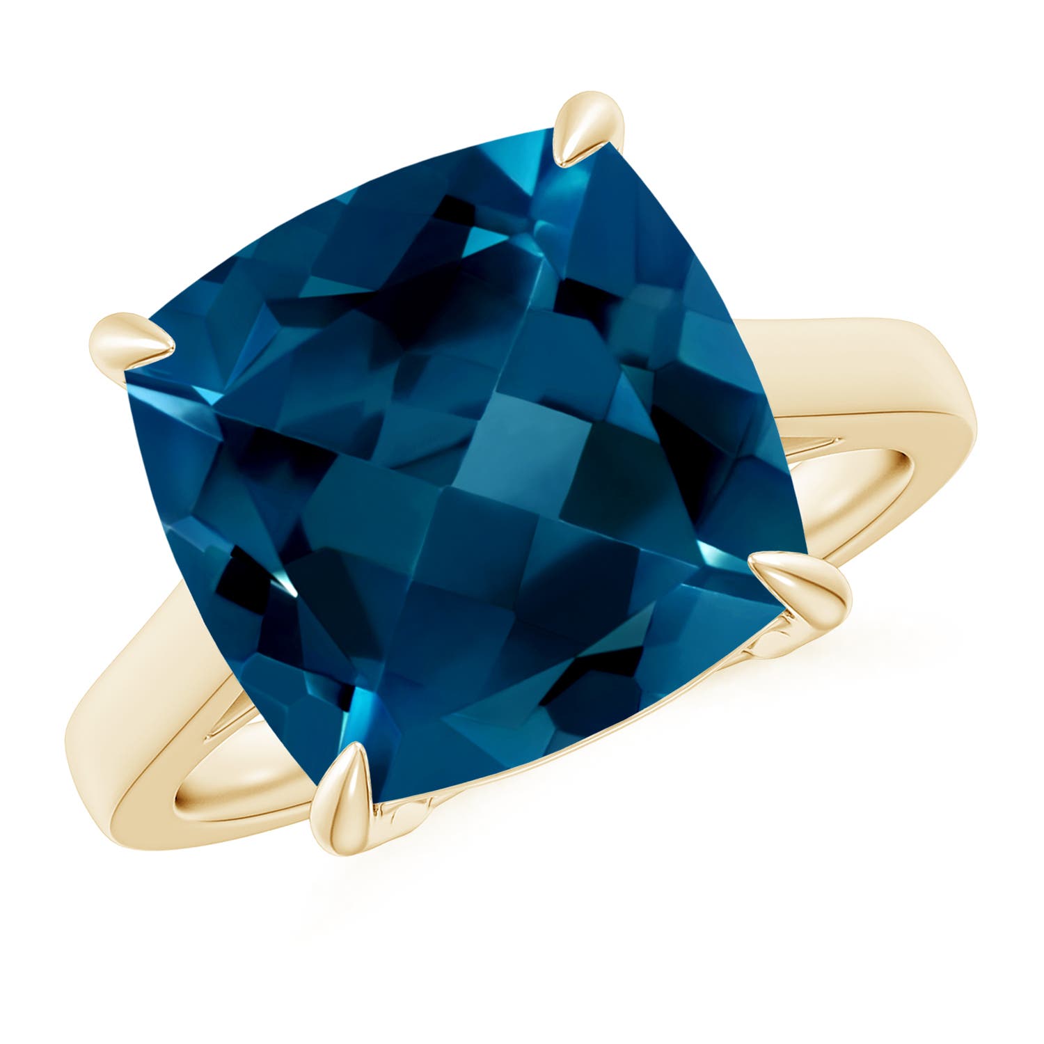 AAAA - London Blue Topaz / 8 CT / 14 KT Yellow Gold