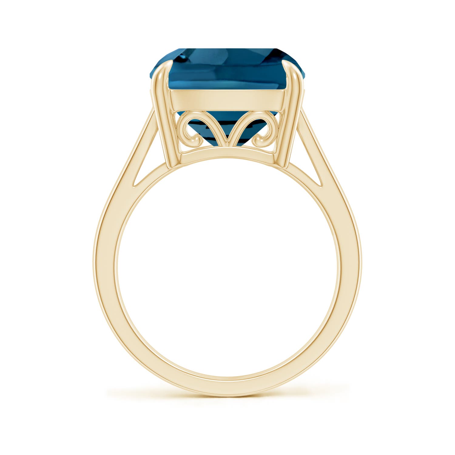 AAAA - London Blue Topaz / 8 CT / 14 KT Yellow Gold