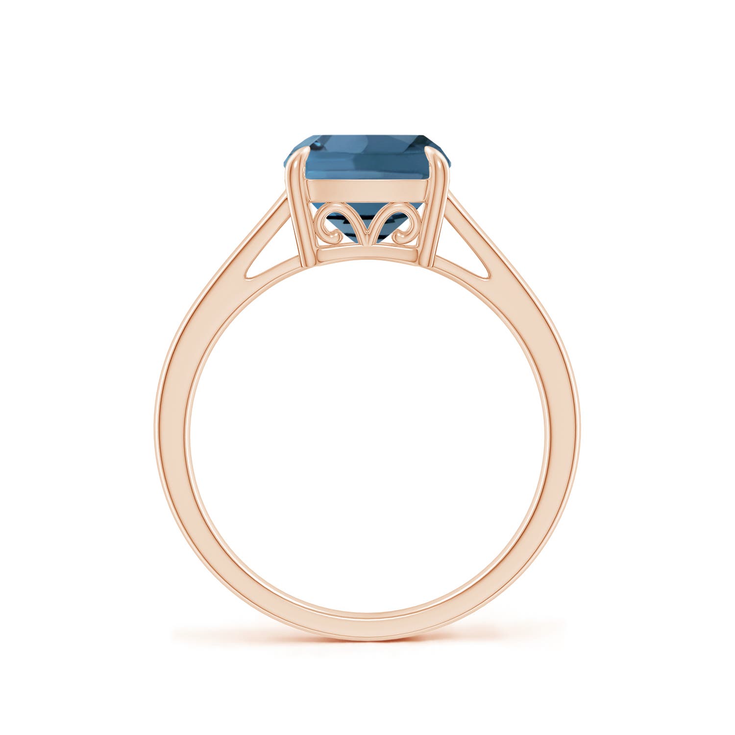 A - London Blue Topaz / 2.5 CT / 14 KT Rose Gold