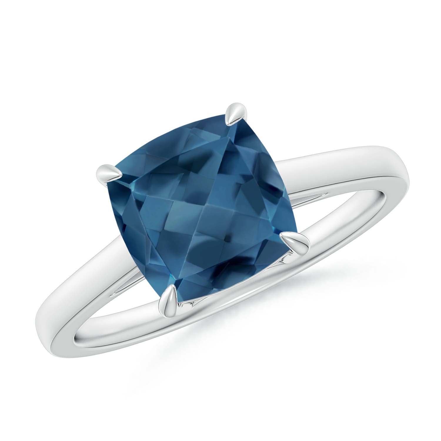 A - London Blue Topaz / 2.5 CT / 14 KT White Gold