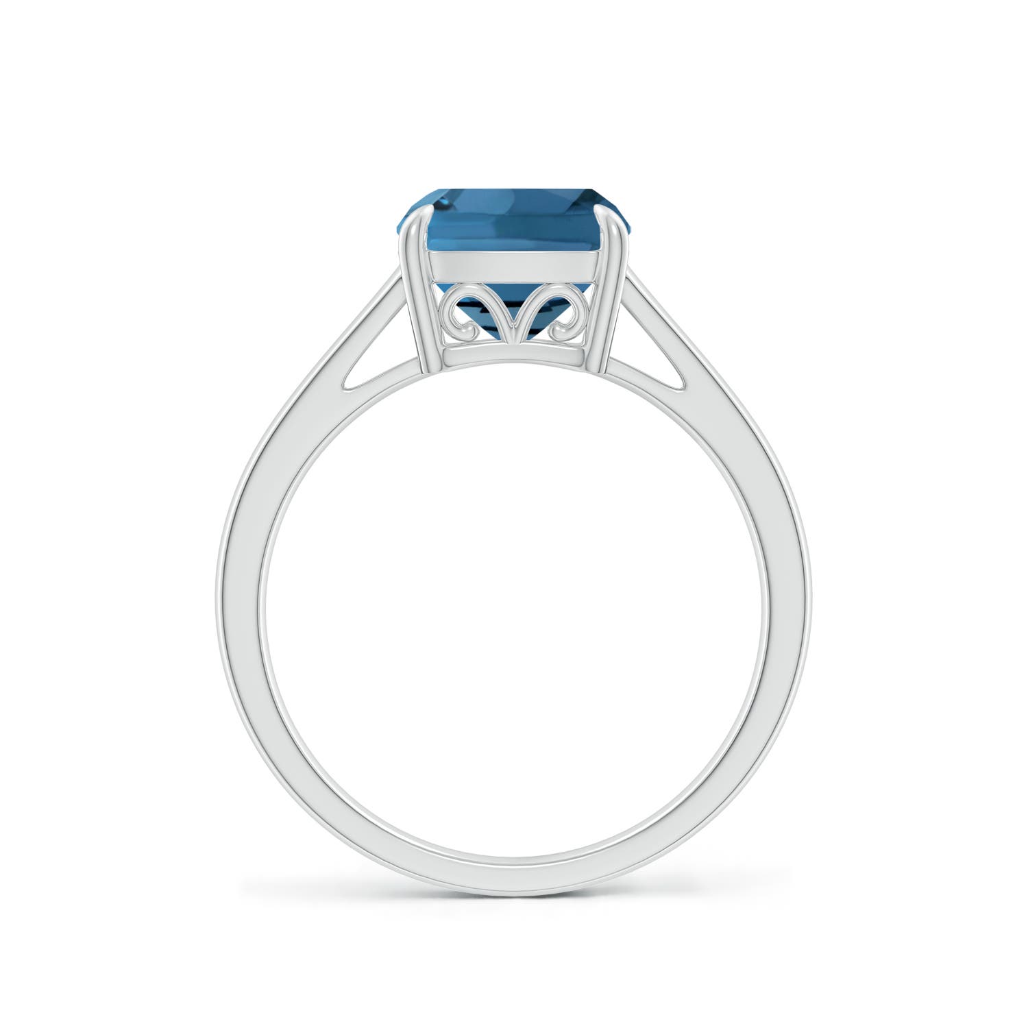 AA - London Blue Topaz / 2.5 CT / 14 KT White Gold