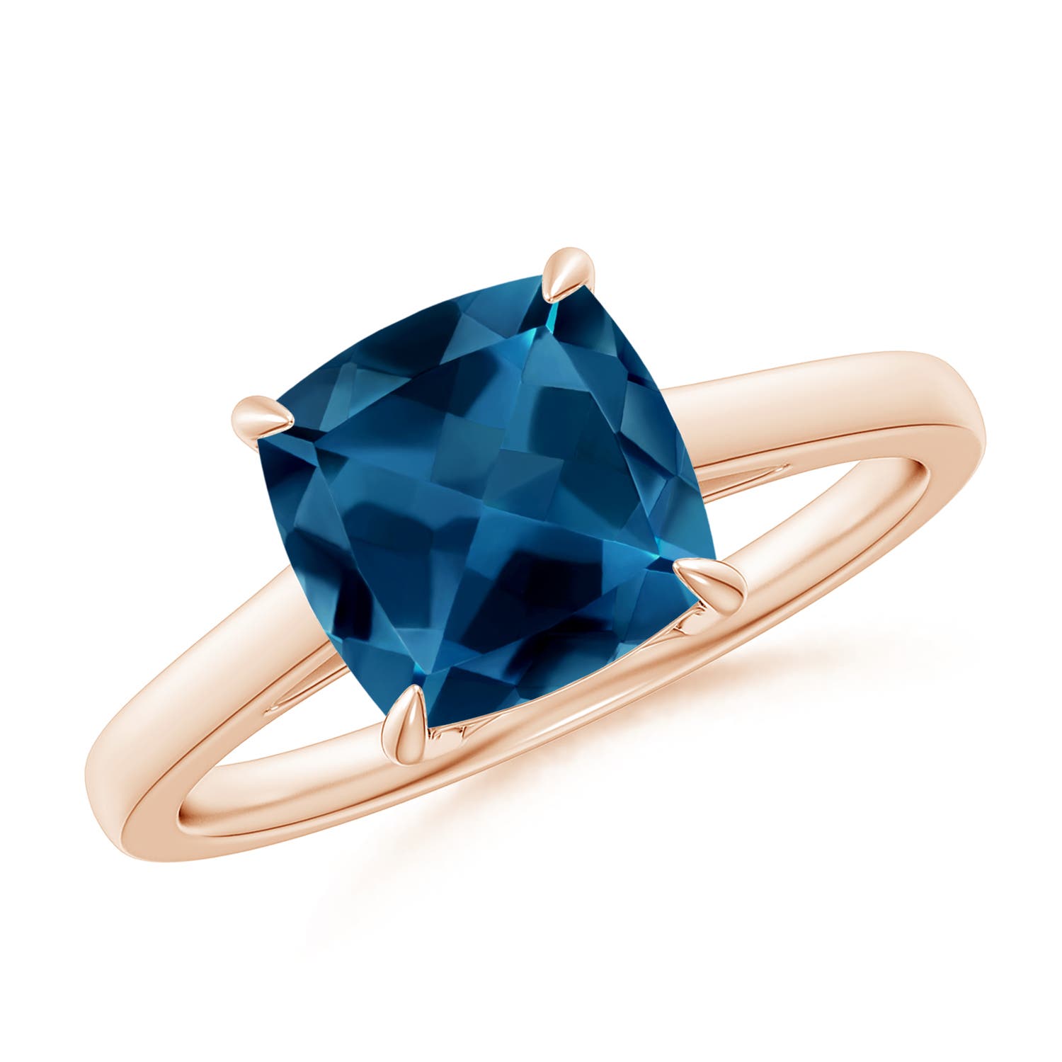 AAA - London Blue Topaz / 2.5 CT / 14 KT Rose Gold