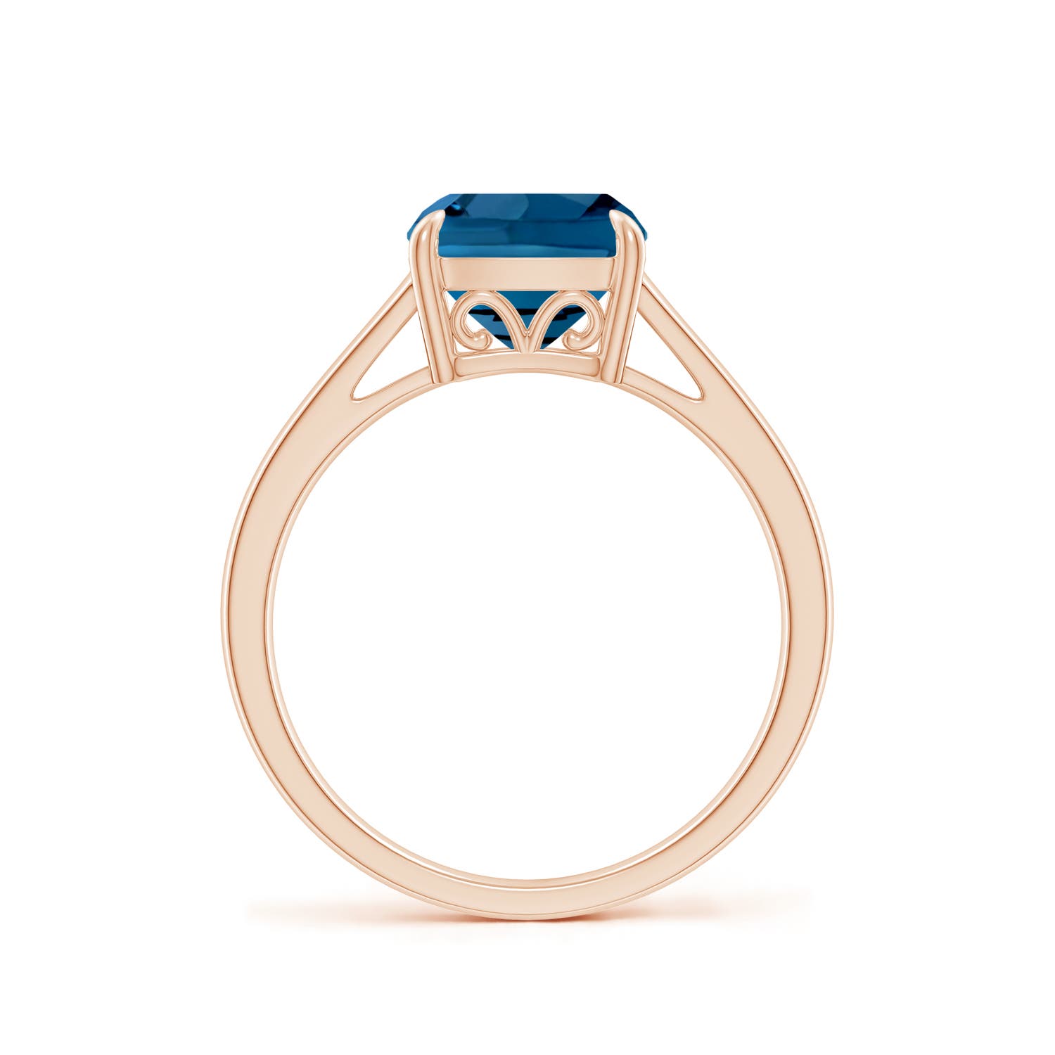 AAA - London Blue Topaz / 2.5 CT / 14 KT Rose Gold