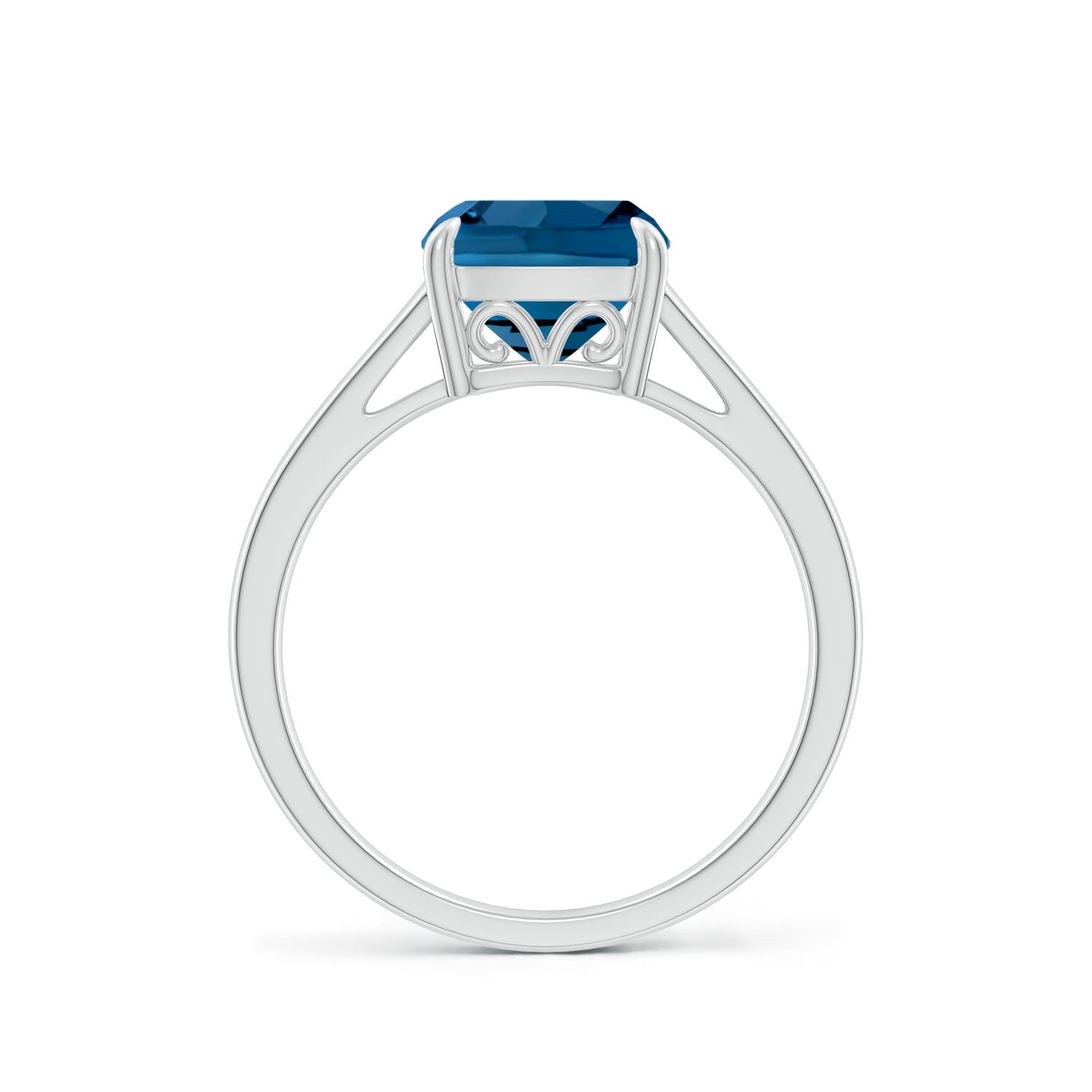 AAA - London Blue Topaz / 2.5 CT / 14 KT White Gold