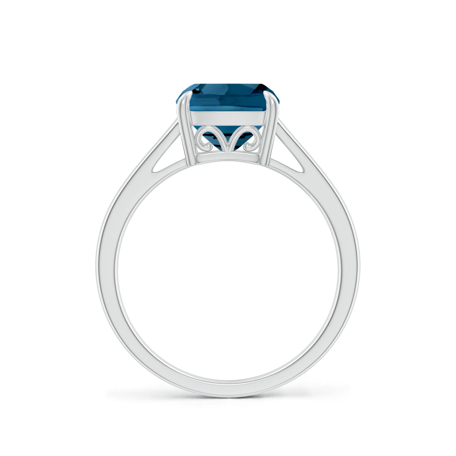 AAAA - London Blue Topaz / 2.5 CT / 14 KT White Gold