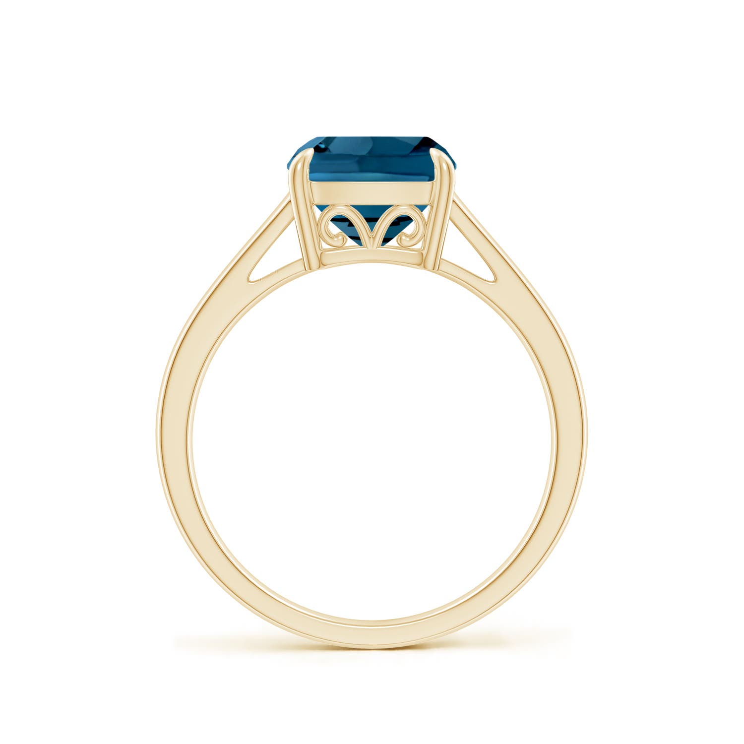 AAAA - London Blue Topaz / 2.5 CT / 14 KT Yellow Gold