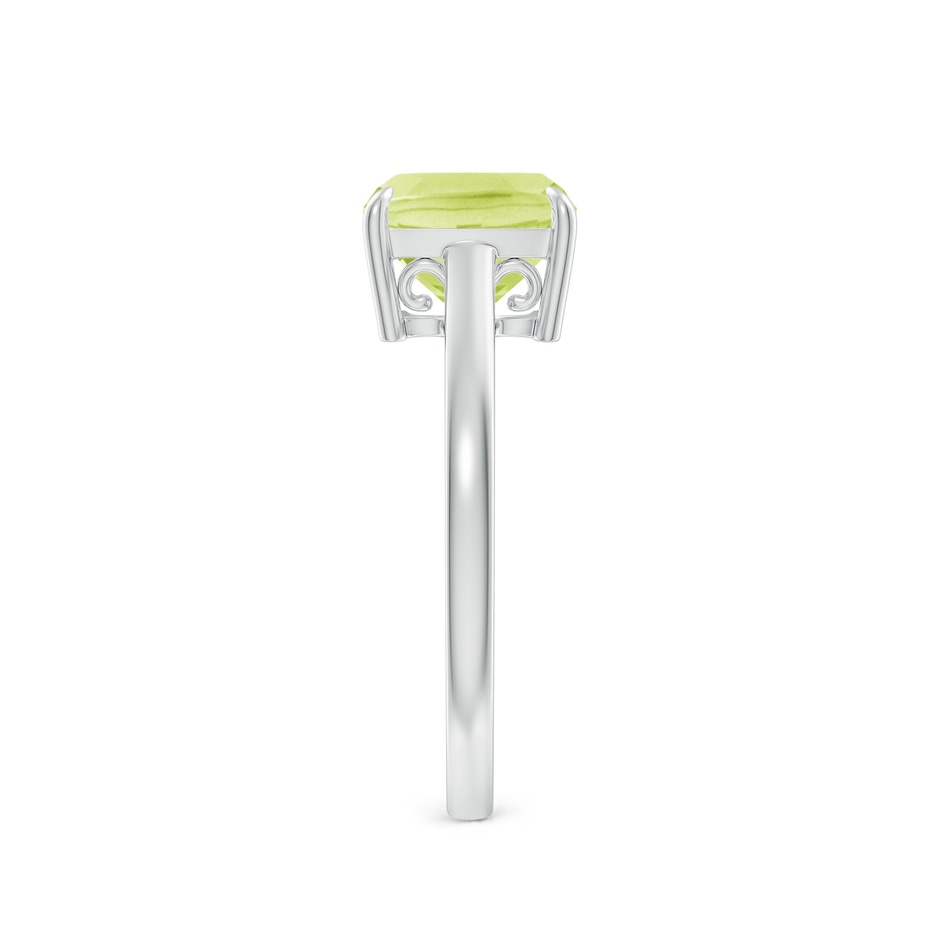 8mm A Classic Solitaire Cushion Peridot Cocktail Ring in P950 Platinum side 299