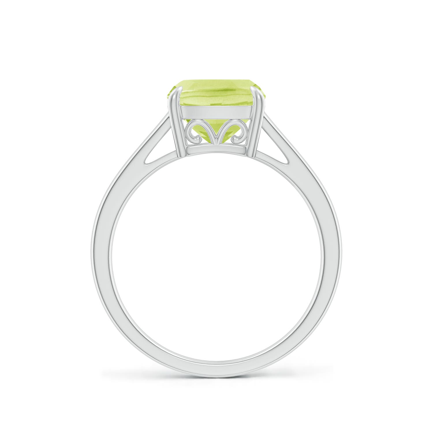 A - Peridot / 1.95 CT / 14 KT White Gold