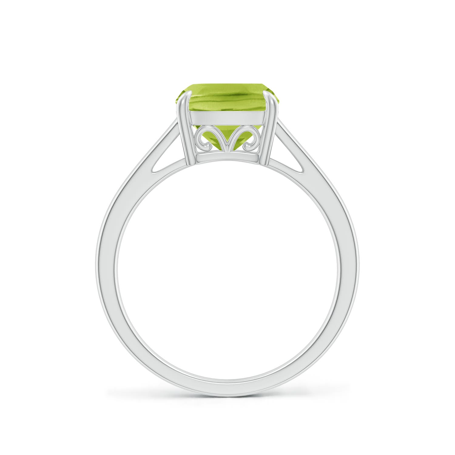 AA - Peridot / 1.95 CT / 14 KT White Gold