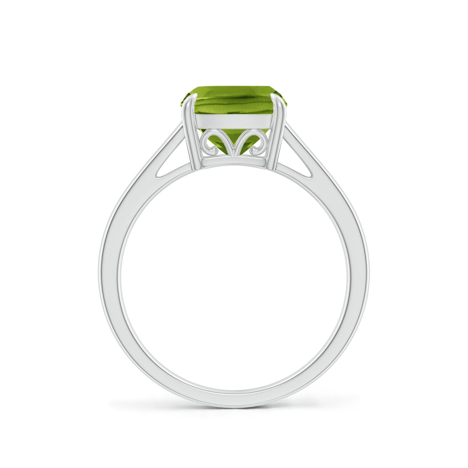 AAAA - Peridot / 1.95 CT / 14 KT White Gold