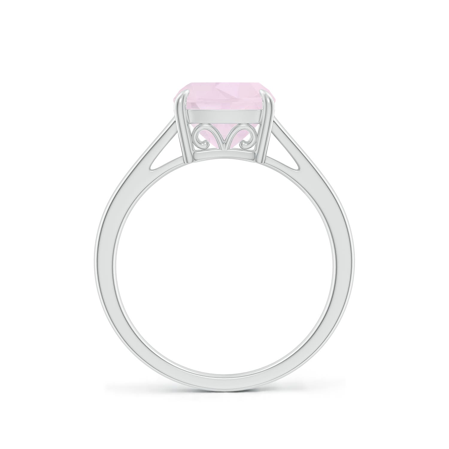 A - Rose Quartz / 1.9 CT / 14 KT White Gold