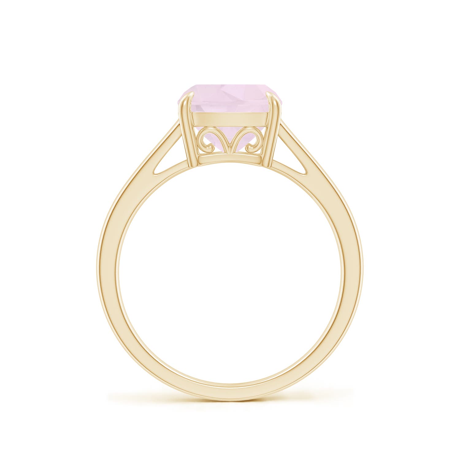 A - Rose Quartz / 1.9 CT / 14 KT Yellow Gold