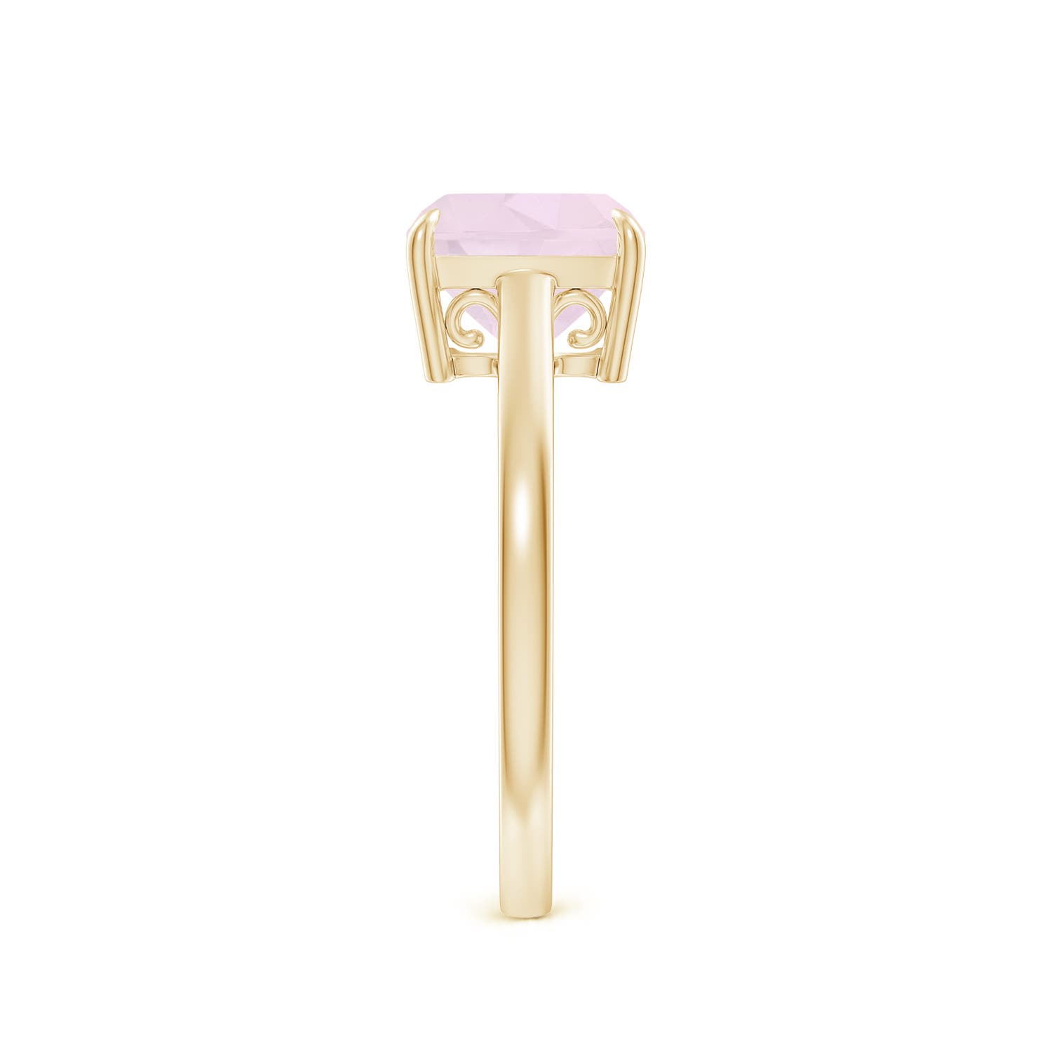 A - Rose Quartz / 1.9 CT / 14 KT Yellow Gold