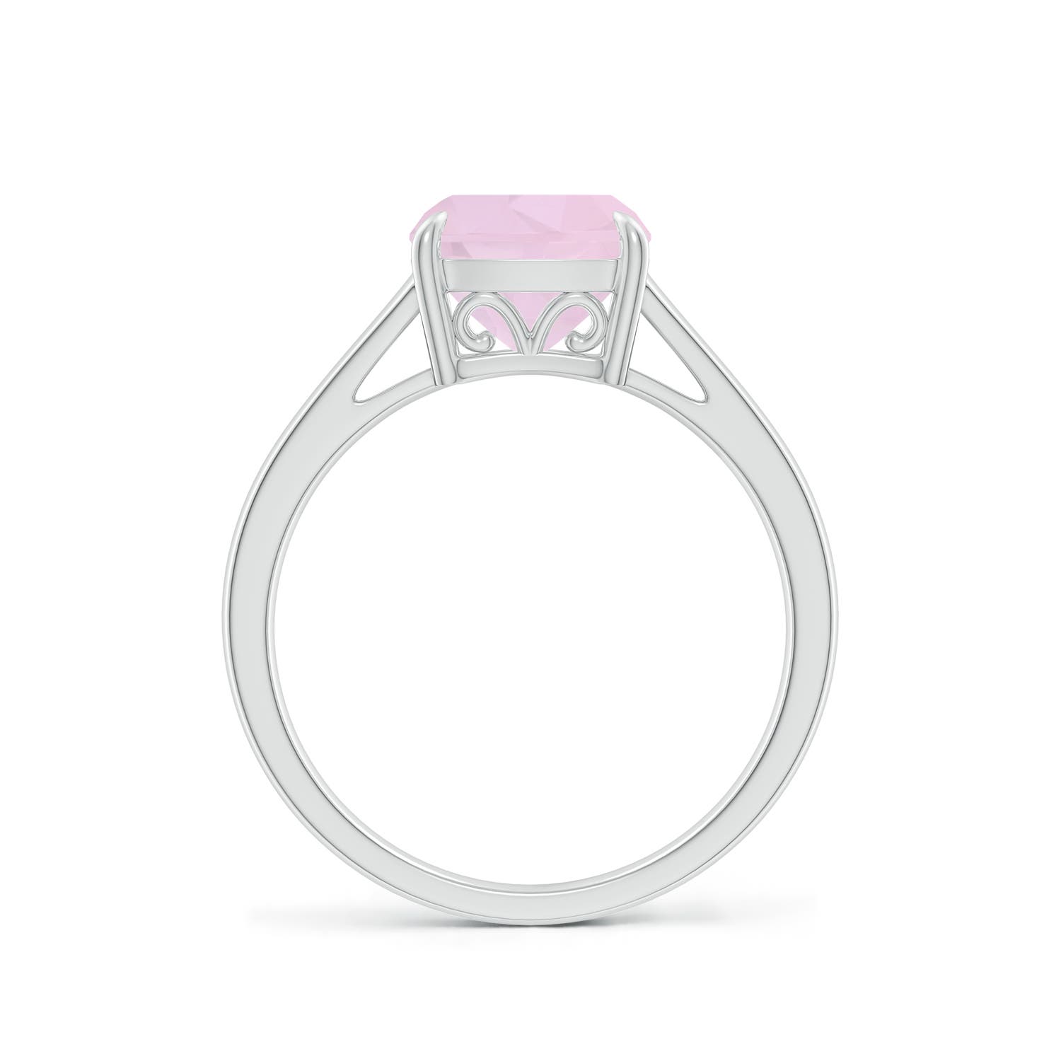 AA - Rose Quartz / 1.9 CT / 14 KT White Gold