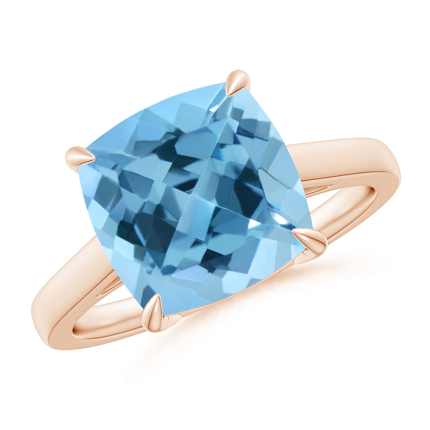 A - Swiss Blue Topaz / 5.15 CT / 14 KT Rose Gold