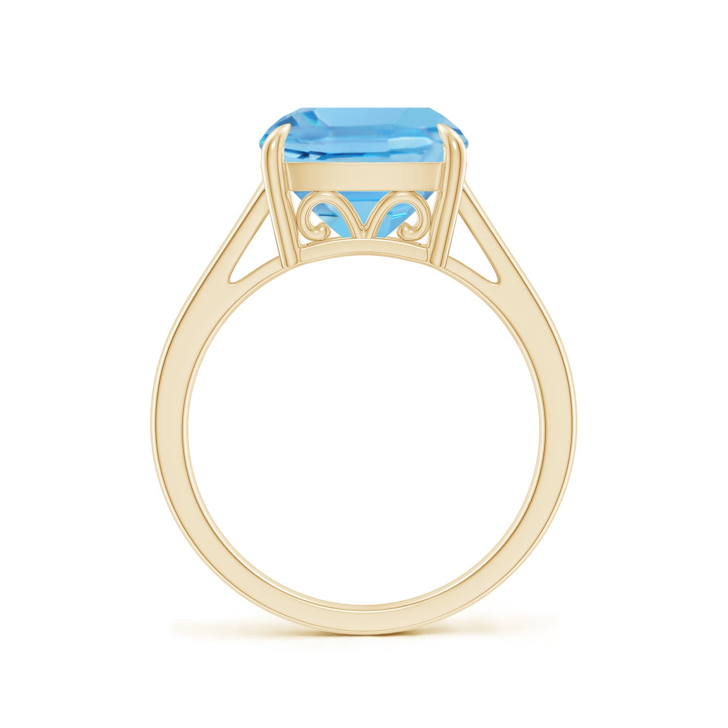 A - Swiss Blue Topaz / 5.15 CT / 14 KT Yellow Gold