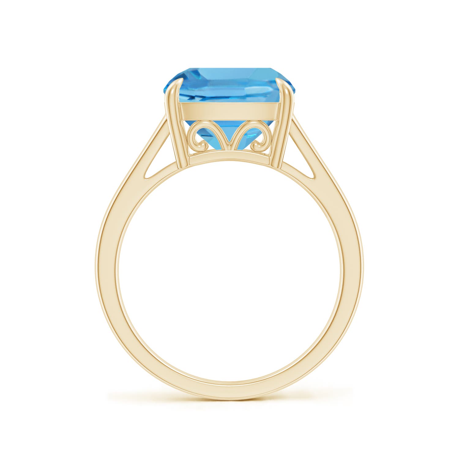 AA - Swiss Blue Topaz / 5.15 CT / 14 KT Yellow Gold