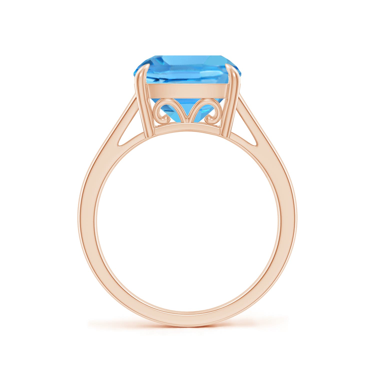 AAA - Swiss Blue Topaz / 5.15 CT / 14 KT Rose Gold