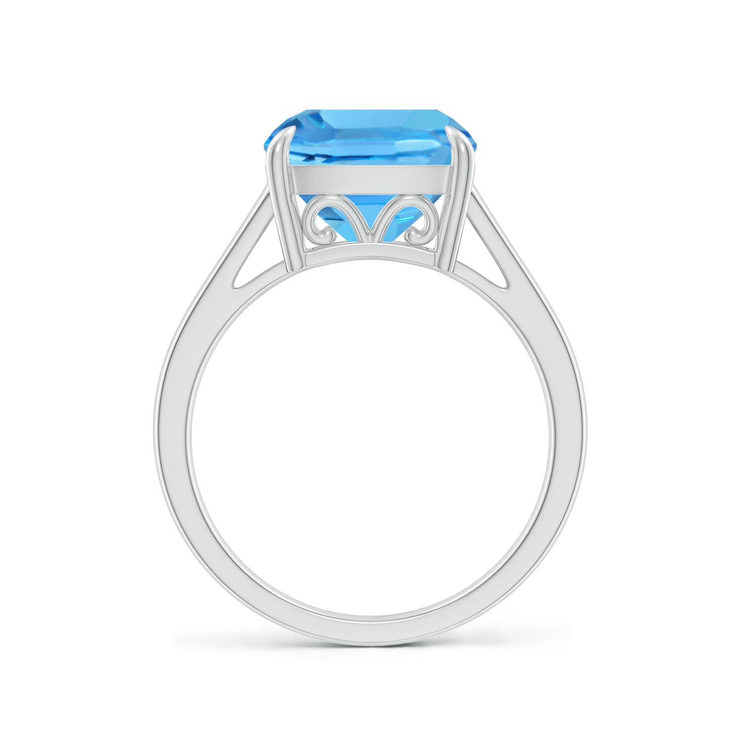 AAA - Swiss Blue Topaz / 5.15 CT / 14 KT White Gold