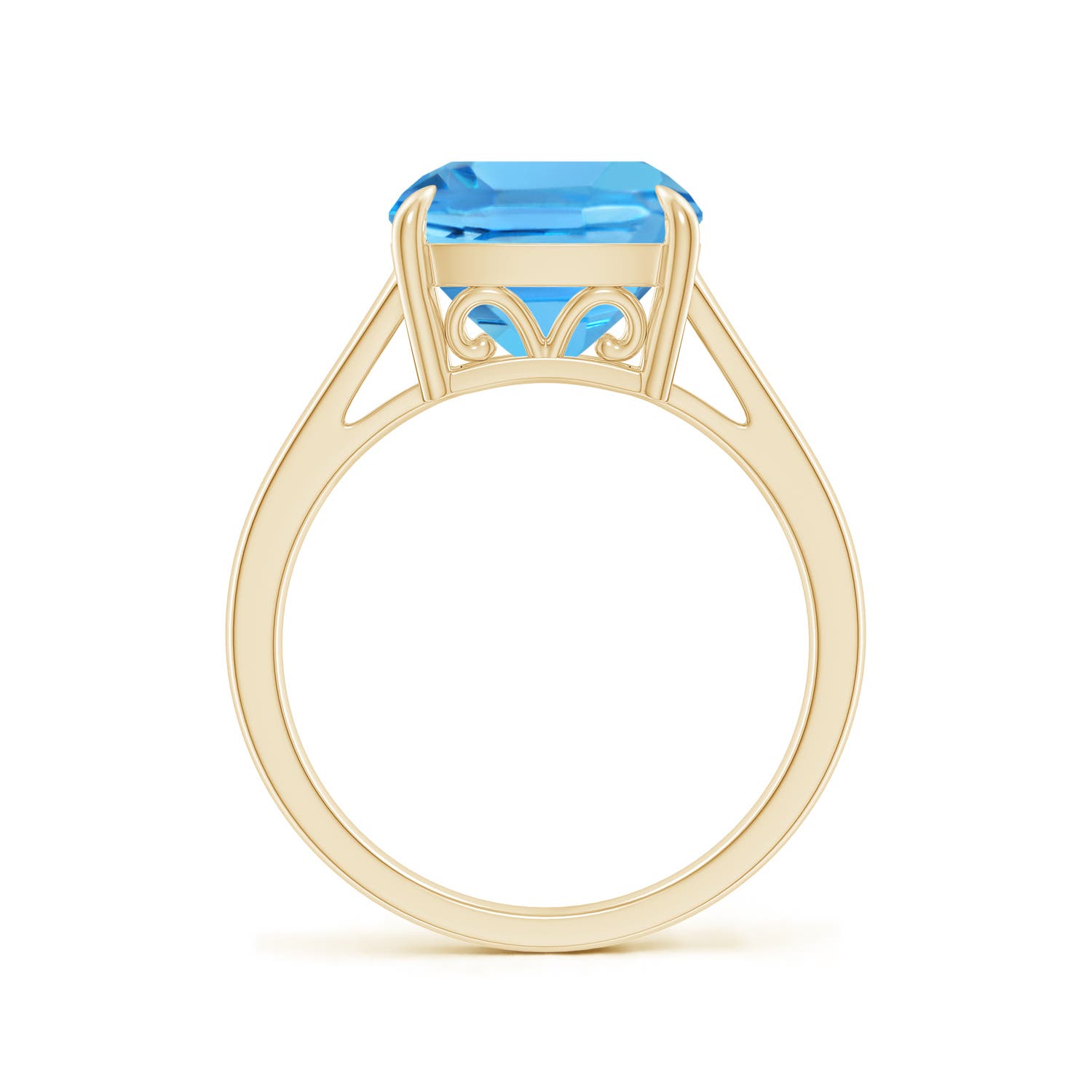 AAA - Swiss Blue Topaz / 5.15 CT / 14 KT Yellow Gold