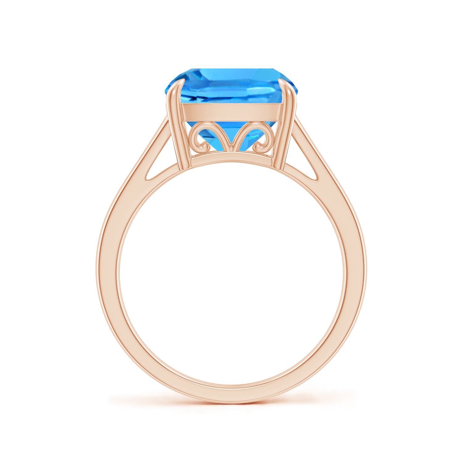 AAAA - Swiss Blue Topaz / 5.15 CT / 14 KT Rose Gold